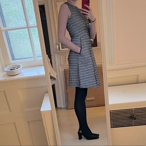 NWT J. Crew contrast eyelet fit & flare dress